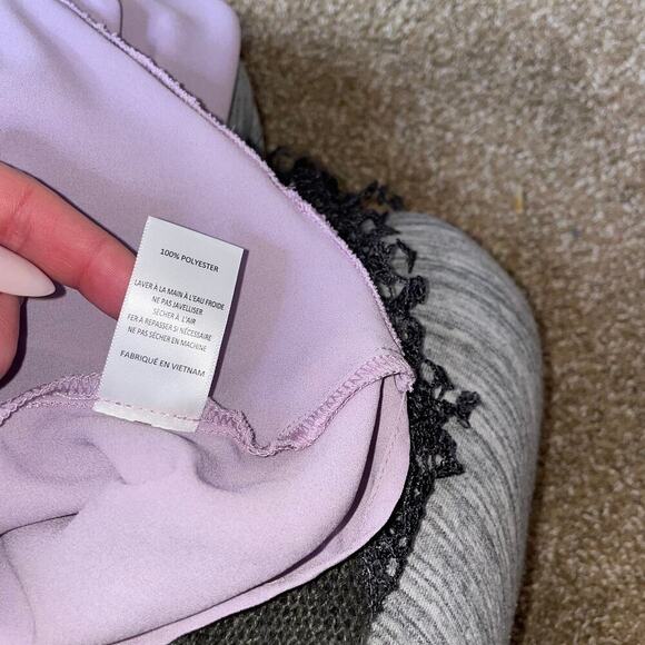 Lush top blouse tank wrap pale purple NEW SZ SM Lightweight V-neck - Picture 10 of 13